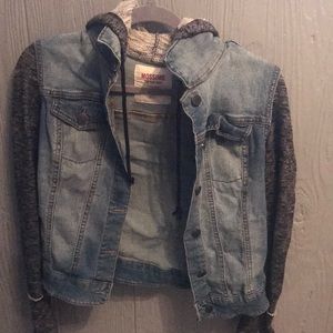 Hooded jean jacket